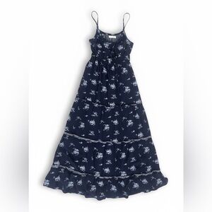 Navy Floral Maxi Dress